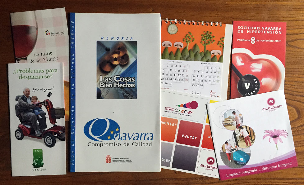 diseño de folletos caltálogos calendarios en pamplona navarra
